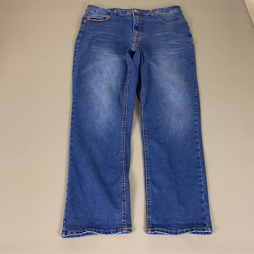 Frye Jeans Women's Size 14/32 Medium Wash Straight Leg Stretch Denim Blue